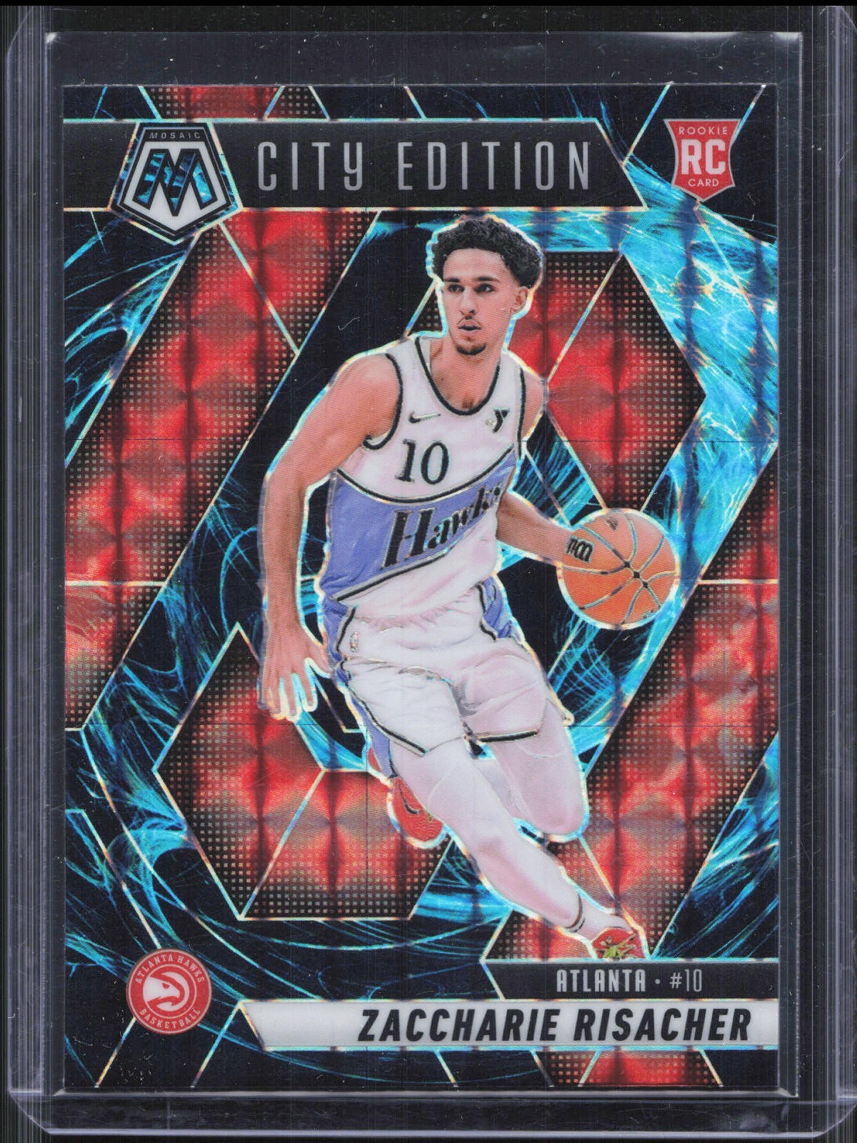 2024-25 Panini Mosaic Zaccharie Risacher #274 City Edition Rookie Genesis SSP