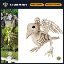 5.5 Inch Skeleton Bird Halloween Decoration - Spooky Home Decor, Creepy Prop