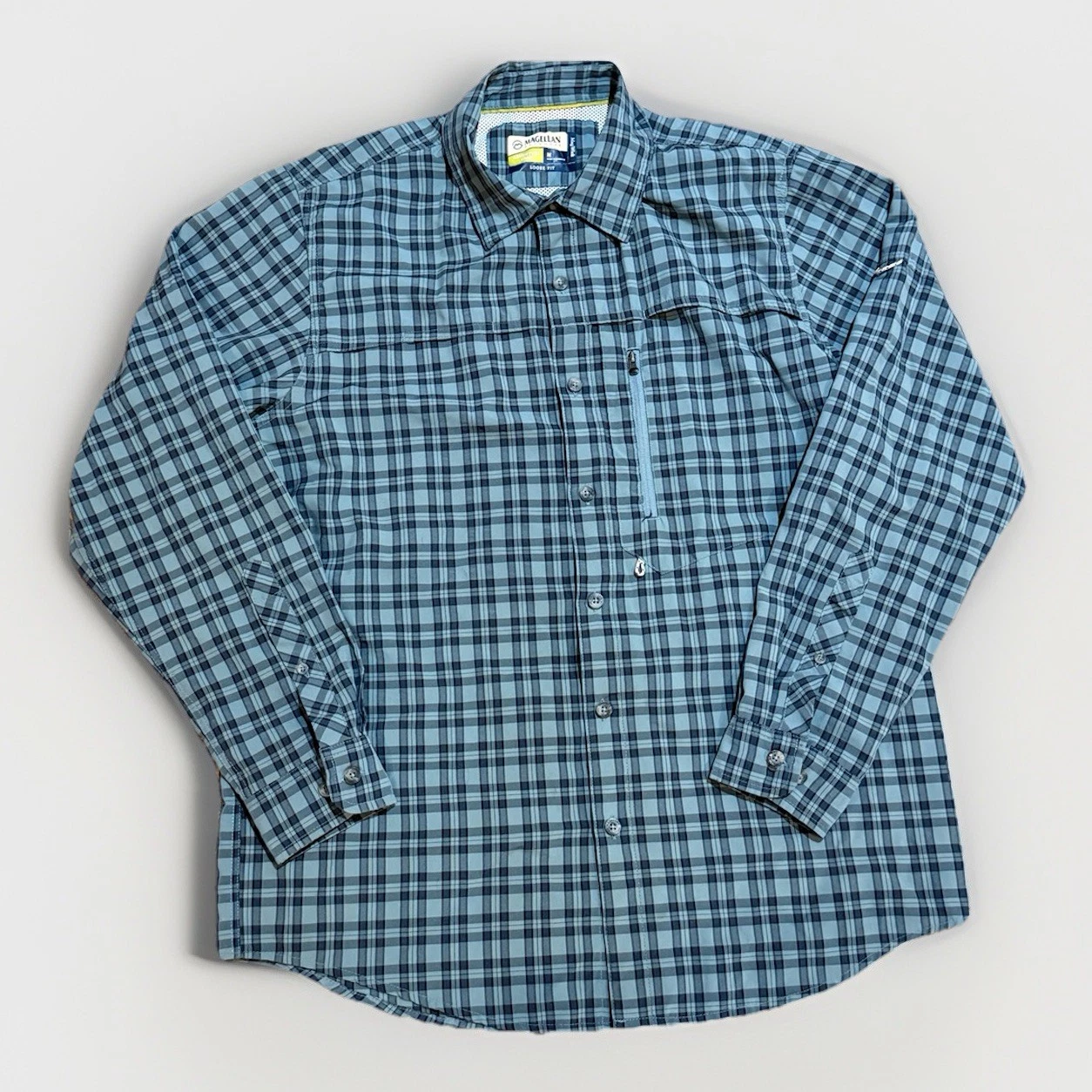 Magellan Outdoors Shirt Mens Medium Fishing Hiking Plaid Button Up Mag Wick
Opens in a new window or