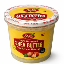 Manteca de Karité Ghana Shifaa Sin Refinar, 100% Pura, Grado A, Cruda, Marfil - 400 g