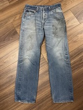 Vintage 90s Levis 501xx Jeans Made In USA Mens 35x34 32x30 Blue Denim Distress