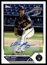 2023 Topps Pro Debut Auto Will Rudy Brewers #PD-150