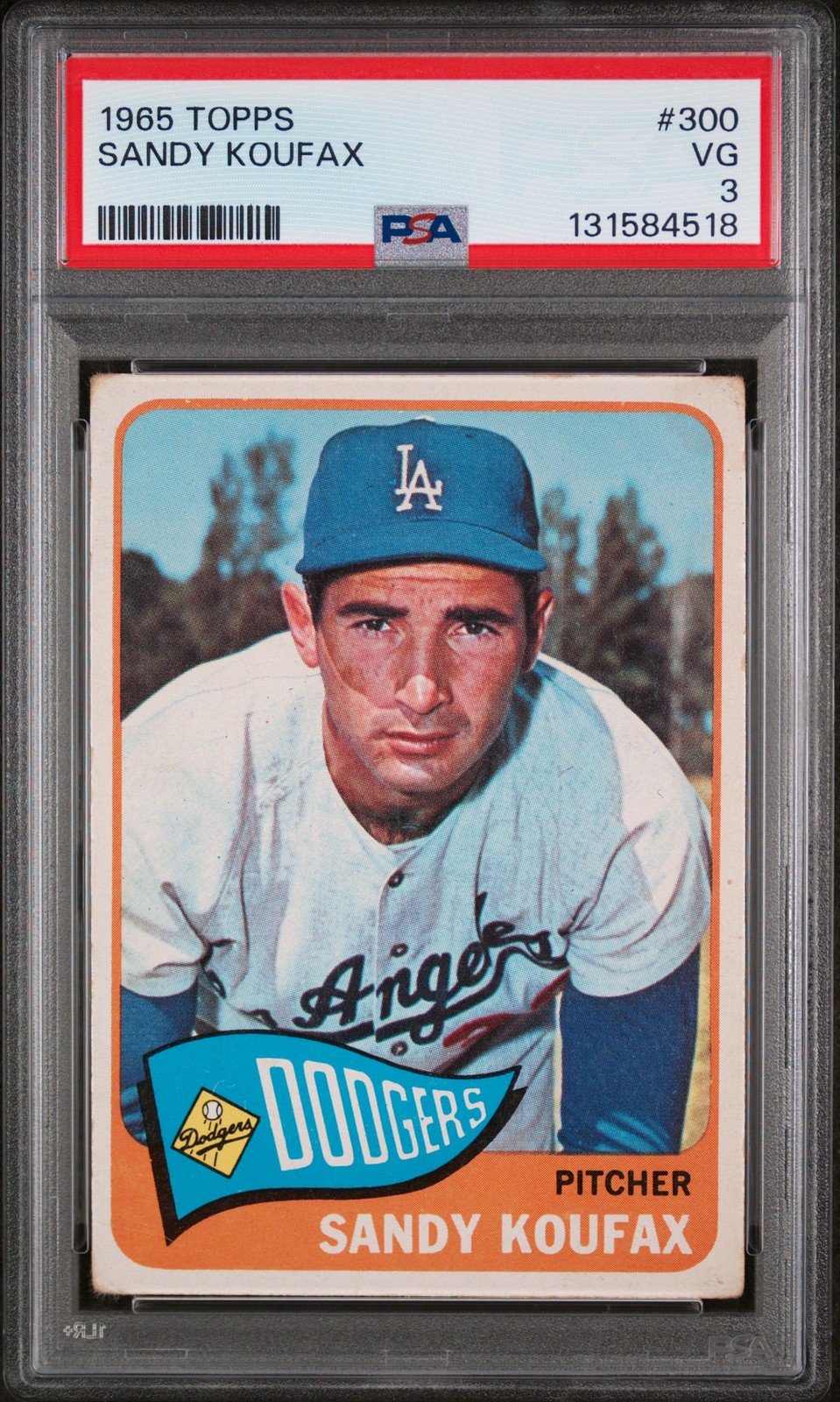 1965 TOPPS #300 SANDY KOUFAX PSA 3