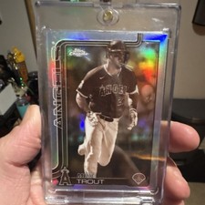 Topps 2025 Topps Chrome Mike Trout Los Angeles Angels #100 Baseball Card