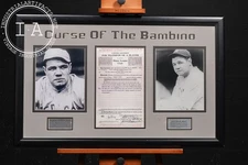 Vintage Framed “Curse of the Bambino” Babe Ruth Display
