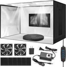 Portable Airbrush Spray Booth with Dual Exhaust Fans,Airbrush Paint Booth with A