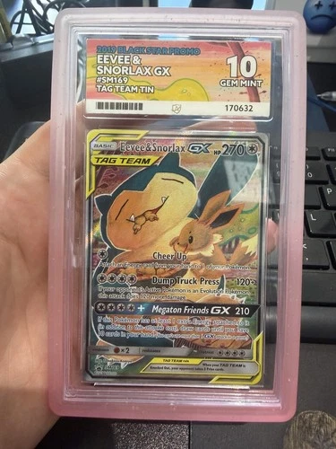 Eevee & Snorlax GX SM169 Ace 10 Gem Mint Condition