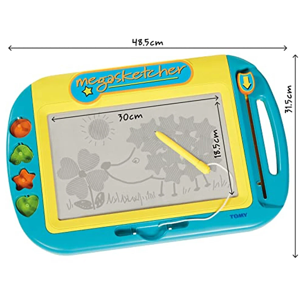 Tomy 40 x 31.8cm Megasketcher Motorised Magnetic Drawing Board  Kids/Childrens 3+