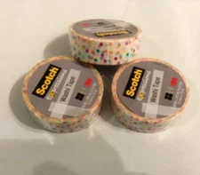 3 Scotch Expressions Washi Tape Fun Dot, 0.59"x393" (10.91 yds) C314-P47 ~ New ~