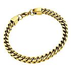 Chain Bracelet, 6.5 to 9 Inch 555Jewelry 6mm Mens Stainless Steel Square Franco