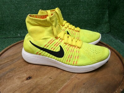 Nike Women LunarEpic Flyknit Shield 818677-700 Volt Yellow Black