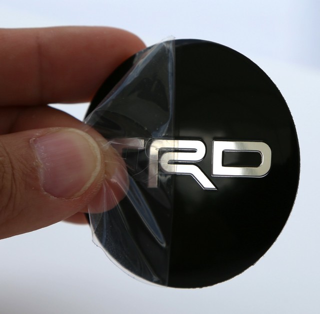 (4 PACK) TRD Wheel Center Hub Cap Sticker Decal 2.20" DOME SHAPE eBay
