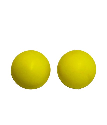 Costume Lucite Vintage Giallo Circolare Cupola Clip On Orecchini Bottone 3/4" Plastica - Foto 2 di 24