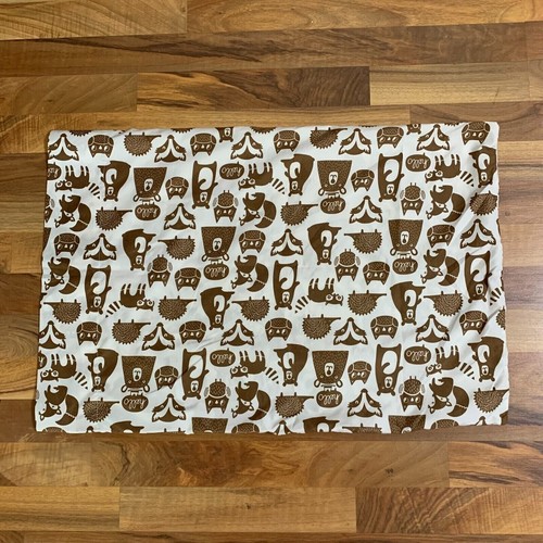 PILLOWFORT Forest Animal Sheet Set Microfiber Brown 3 Piece Twin Owl Bear Fox - Picture 18 of 19