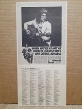 1979 Adamas By Ovation Guitar Newspaper Ad Coryell