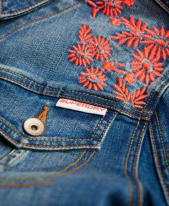superdry embroidered denim jacket