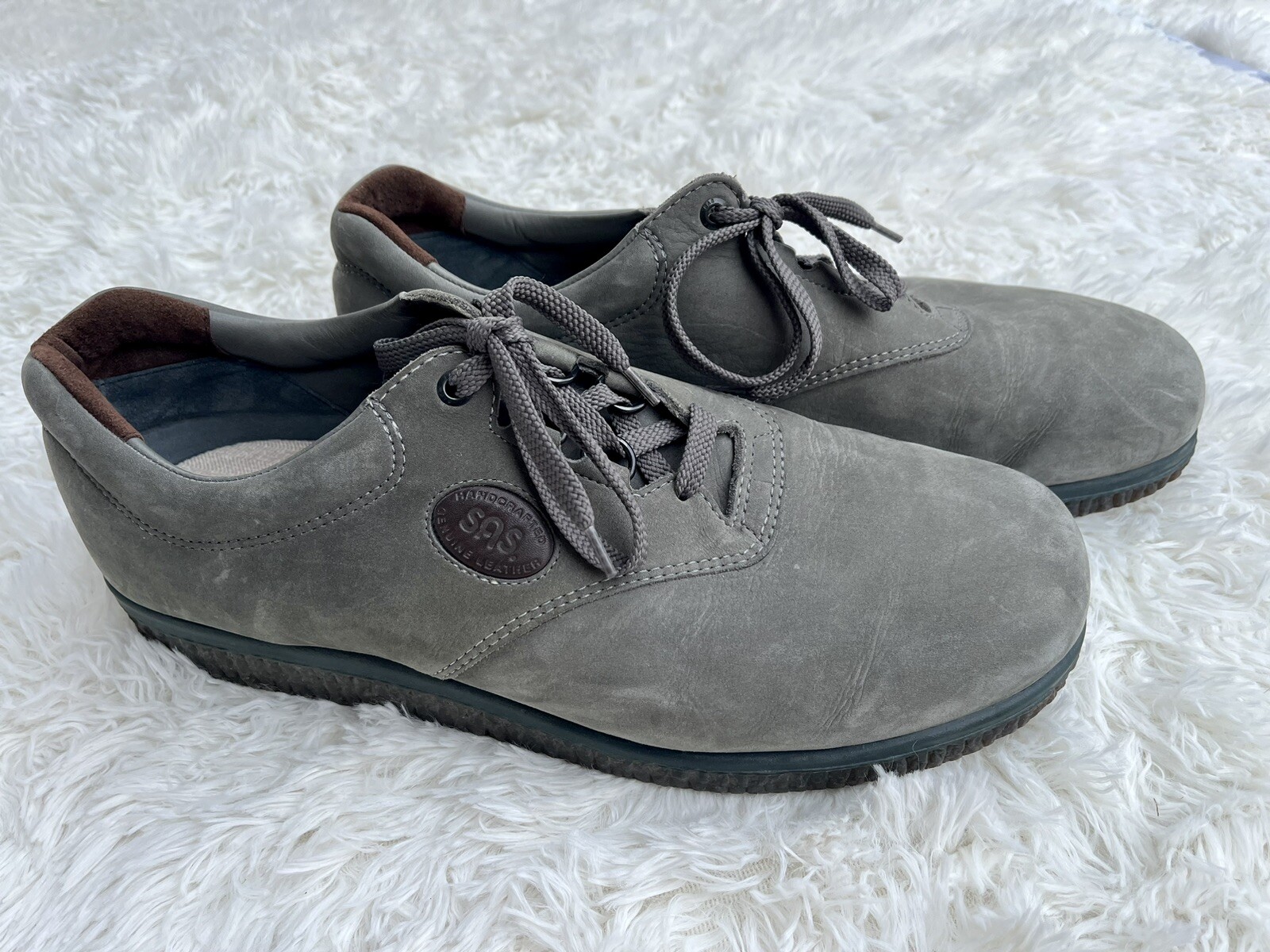 SAOLA SAS Tuff Scarpa Sneaker Grigio Scamosciato Suola Crepe Comfort Uomo 15 N