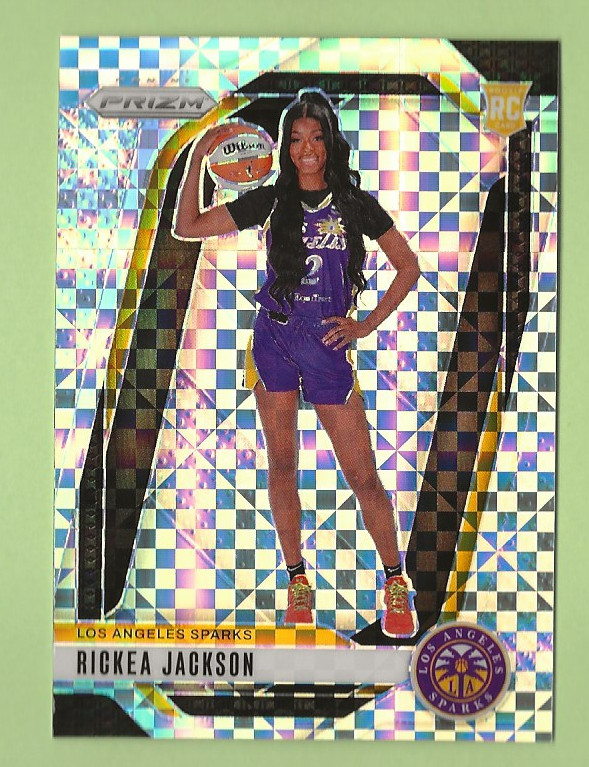 2024 Panini Prizm WNBA Checkerboard Prizm SSP RC #144 Rickea Jackson LA Sparks