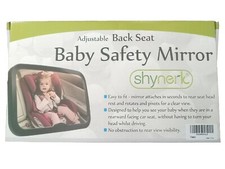 ADJUSTABLE BACK SEAT BABY SAFETY MIRROR/BLACK By SHYNERK