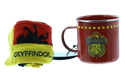 Harry Potter Gryffindor Quidditch Tin Mug and Socks Gift Set Bundle PP3861HP