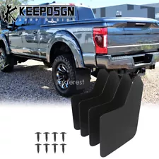 Truck Mud Flaps Splash Guards Flexible Fender Flares Black for Ford F-250 F-350