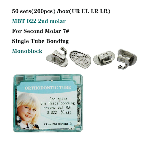 200pcs Dental Orthodontic Buccal Tubes 1st 2nd Molar MBT Roth 022 Bondable Mesh - Picture 95 of 129