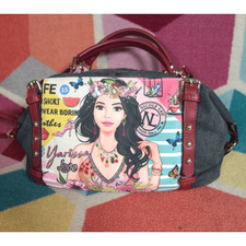 Nicole Lee Yarissa Denim Boston Bag
