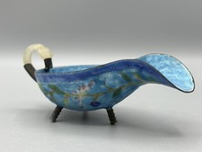 Enameled Chinese Scoop with Carved Jade (?) Handle