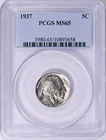 1937 Buffalo Nickel PCGS MS65
