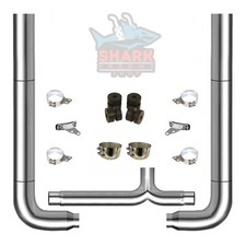 Peterbilt 379 Flat Top Tip Y Elbow Exhaust Stack Set Chromed - 25 Off Peterbilt 379 Flat Top Tip Y Elbow Exhaust Stack Set Chromed - 25 Off