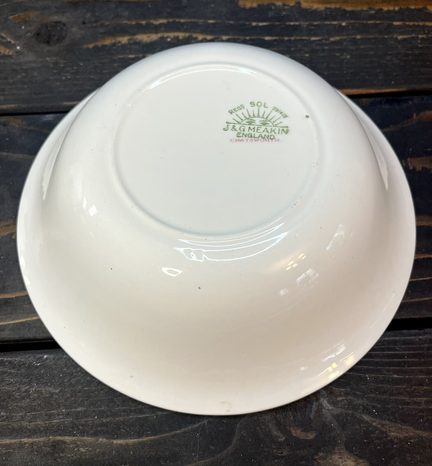 J&G Meakin Chatsworth China Set 14 Pieces Multicolored Floral Burgundy Rim