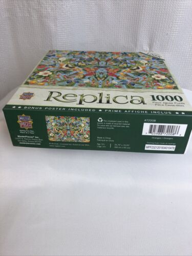 MasterPieces Replica Arance Puzzle Lino 1000 Pezzi Uccellini Farfalle NUOVO - Foto 2 di 8
