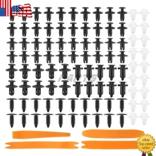 100Pcs Universal Fender Liner Fastener Rivet Push Clips Retainer 6 Size
