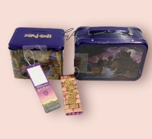 Harry Potter metal  mini lunch box & coin bank Year 2000 - Picture 1 of 5