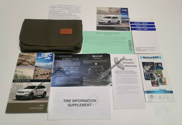 2015 JEEP GRAND CHEROKEE OWNERS MANUAL SRT 8 OVERLAND LMTED SPORT