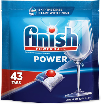 Finish Power Dishwasher Pods, No Pre-Rinse Dishwasher Detergent Soap for Deep Cl