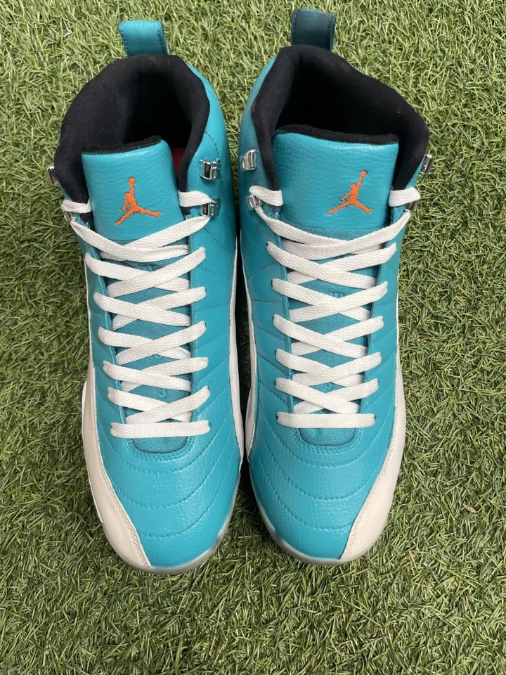 Air Jordan 12 Retro MCS CUSTOM "MIAMI DOLPHINS" [625219-001] SIZE 12.5 NK387 - Image 2 of 4