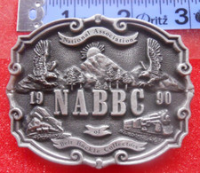 Vintage 1990 NABBC Belt Buckle Association of Belt Buckle Collectors