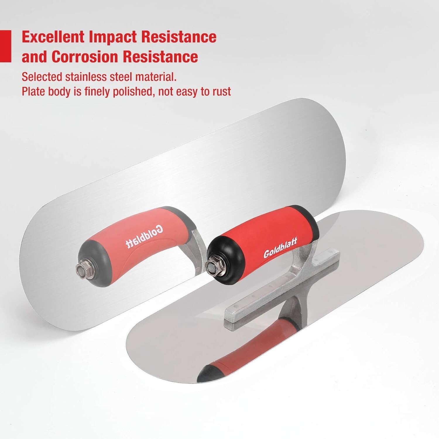 Goldblatt 2PC Plastering Trowel Set Concrete Cement Finishing Trowel Hand Trowel