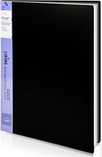 11X14 Art Portfolio Folder with Plastic Sleeves, 24-Pocket Portfolio Binder Disp