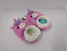 Original Squishmallows Kids Slippers Lavender Unicorn Size 5 NWT