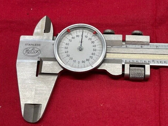 Helios Dial Caliper with Fine Adjustment, White Face, 6" - VINTAGE - Image 2 of 4