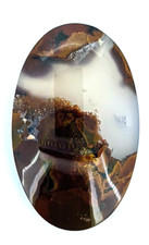 48.3ct Natural Moss Agate Oval Cabochon Scenic Landscape a272