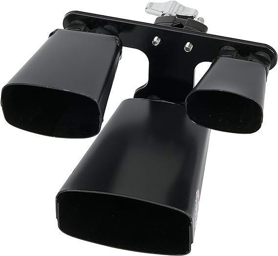 Латиноамериканская ударная установка Tri-Bell 3 дюйма 4 дюйма 5 дюймов 1/2 дюйма с креплением для тисков - Черный