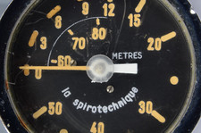 La Spirotechnique Profondimetro Professionale "J. Cousteau" 80/Mt France 1970s