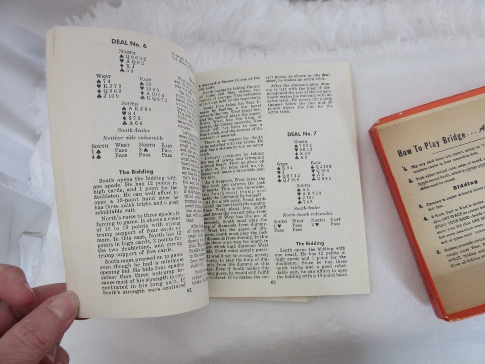 AutoBridge for the Beginner 1959 Self Teaching Solitaire Bridge Game Vintage - Image 3 of 4