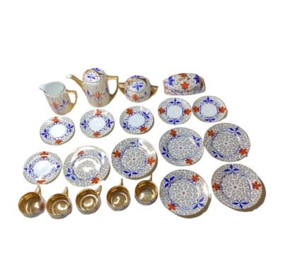 G&H Czechoslovakia Vienna Style Porcelain Demitasse Dinner Coffee Tea Set