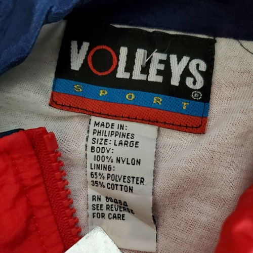 Volleys Sport Vintage Windbreaker Lined Jacket Size L Color Block - Picture 2 of 9