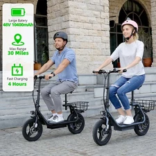 Peak 1200W Electric Scooter for Adults 14'' Tire 500Wh Battery 30Miles Range USA
