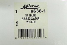 MILTON S638-1 Air Regulator with Gage 1/4 Inch Line S638 1